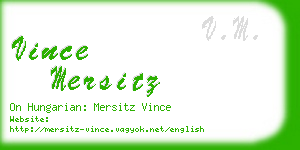 vince mersitz business card